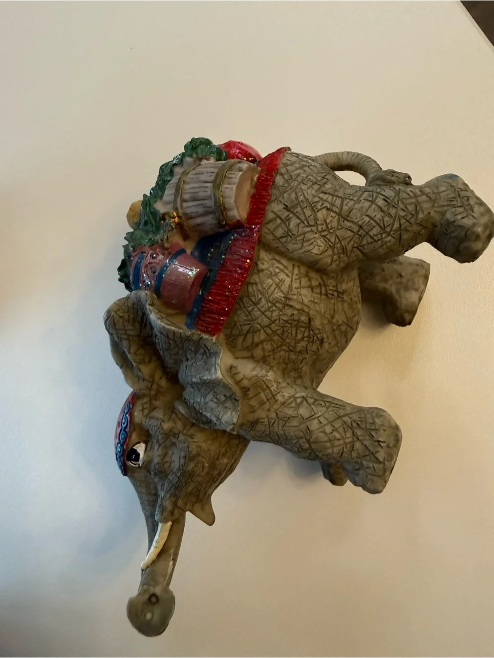 Handcrafted Colorful Elephant Wall Masks – Blue & Green Decorative Art